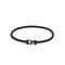 AW Hook Black Leather Bangle in Oxide