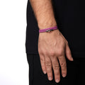 Pink Triple Leather Bracelet in Oxide