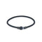 Navy Blue Leather Chance Bracelet in Oxide