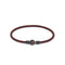 Claret Red Leather Chance Bracelet in Oxide
