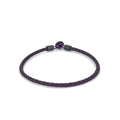 Purple Leather Chance Bracelet in Oxide
