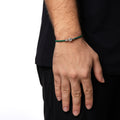 Green Leather Chance Bracelet in Silver