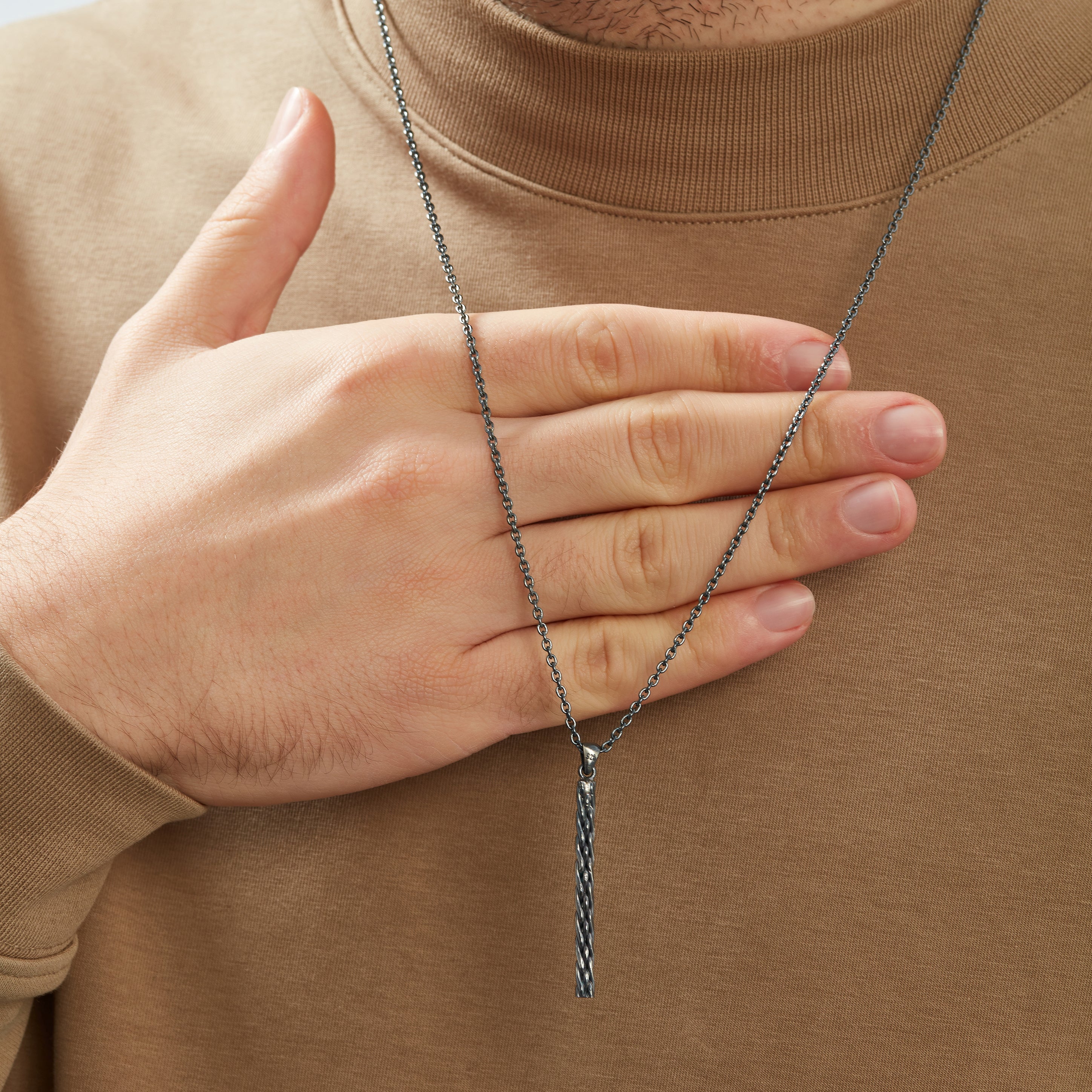 Mesh Necklace in Oxide