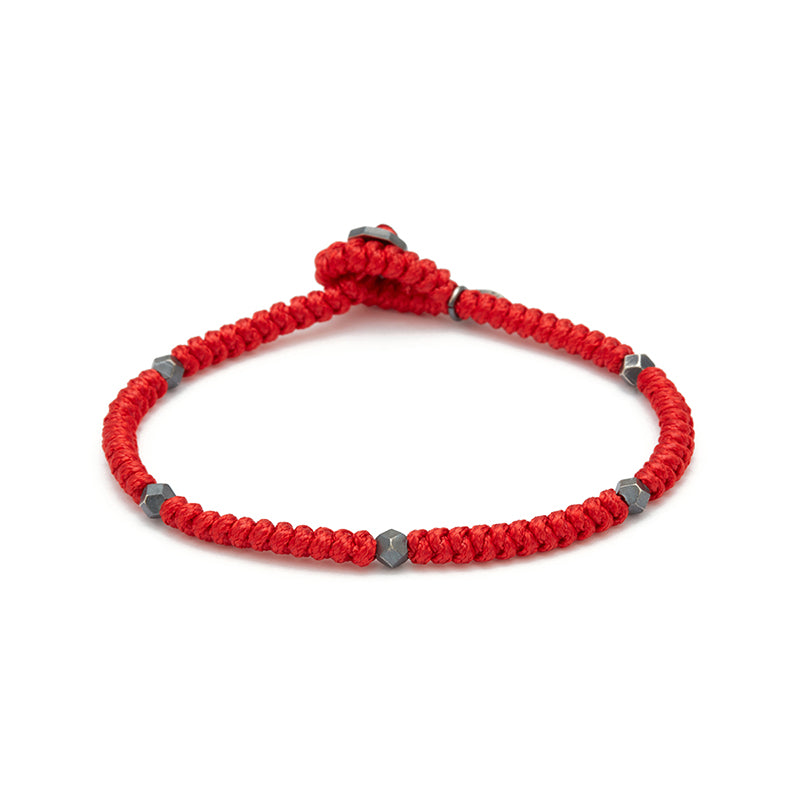 Red Snake Knot Bracelet in Oxide