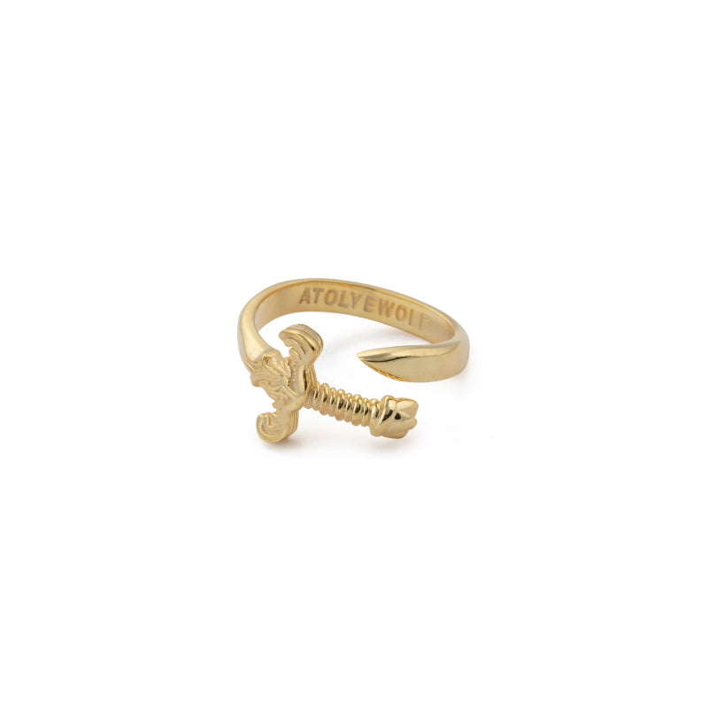 Sword Ring in Yellow Gold