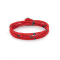 Red Triple Snake Knot Bracelet in Oxide