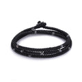 Black Triple Snake Knot Bracelet in Oxide