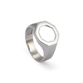 Empty Octagonal Ring in Silver