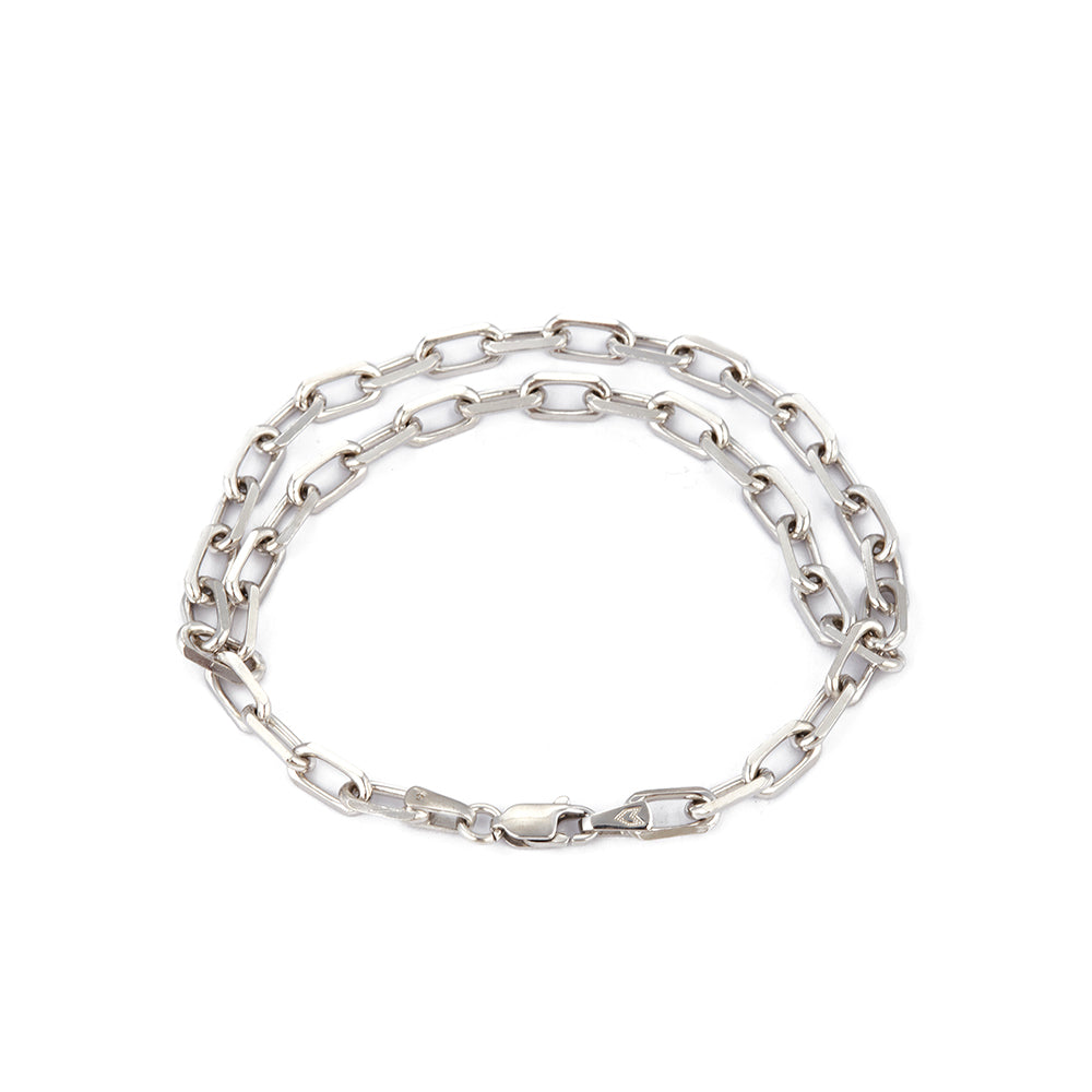 Double Forsa Chain Bracelet in Silver