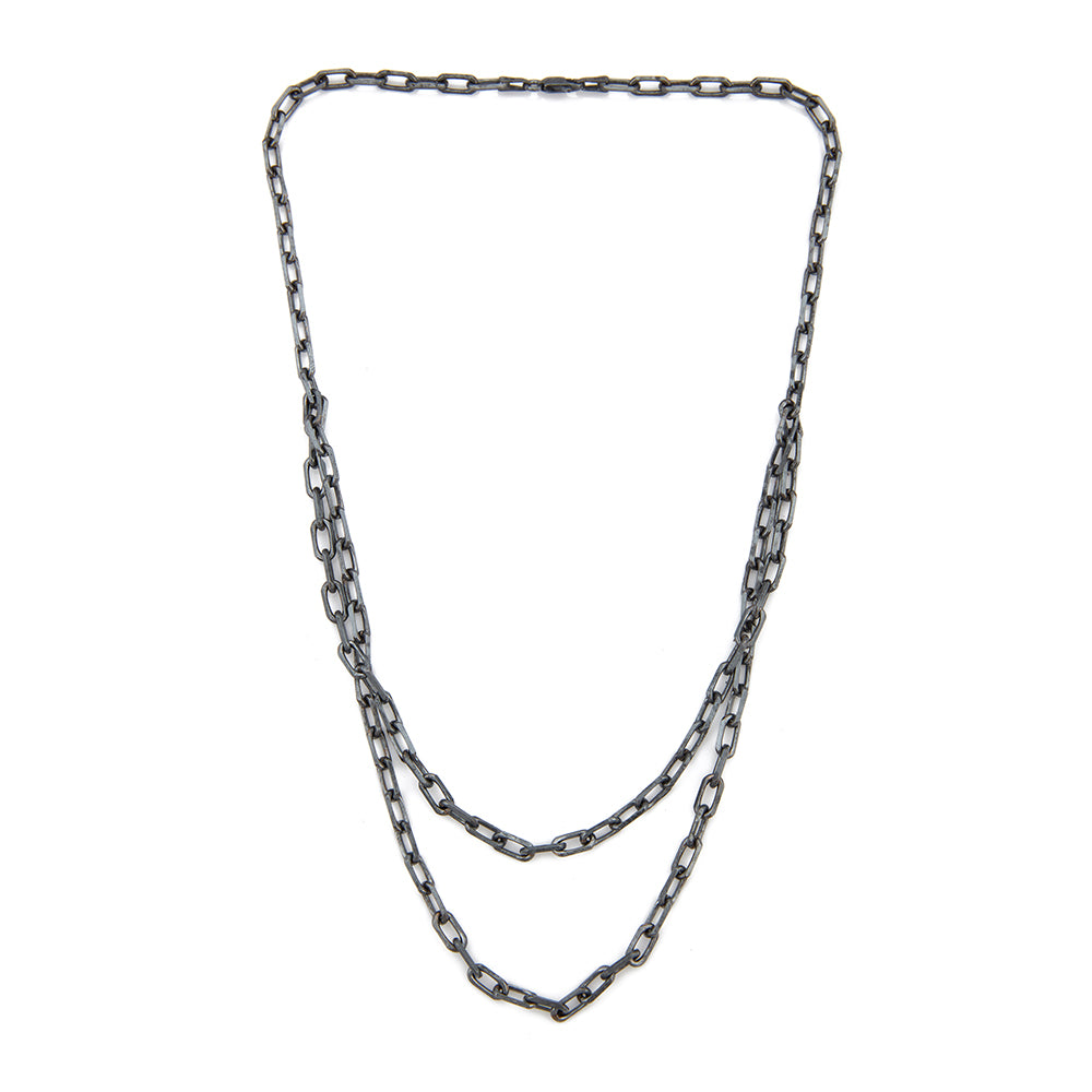 Double Forsa Chain Necklace in Oxide