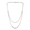 Double Forsa Chain Necklace in Silver