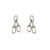 Double Forsa Chain Earrings in Silver