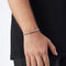 Black Serrated Snake Knot Bracelet in Silver
