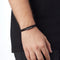 Black Double Leather Bracelet in Oxide