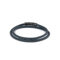 Grey Double Leather Bracelet in Oxide