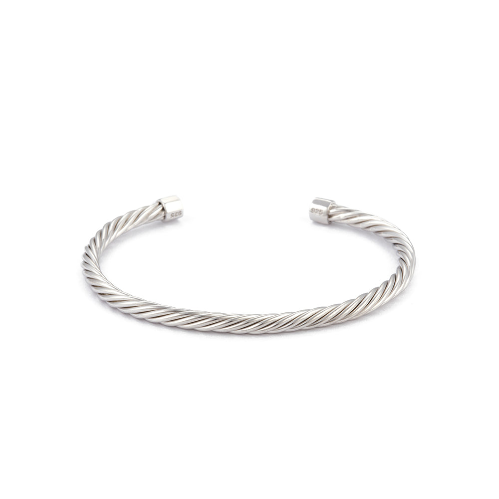 Helical Bangle in Silver