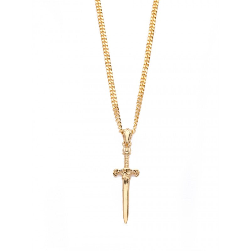 Sword Necklace in Yellow Gold