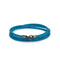 Blue Triple Leather Bracelet in Oxide