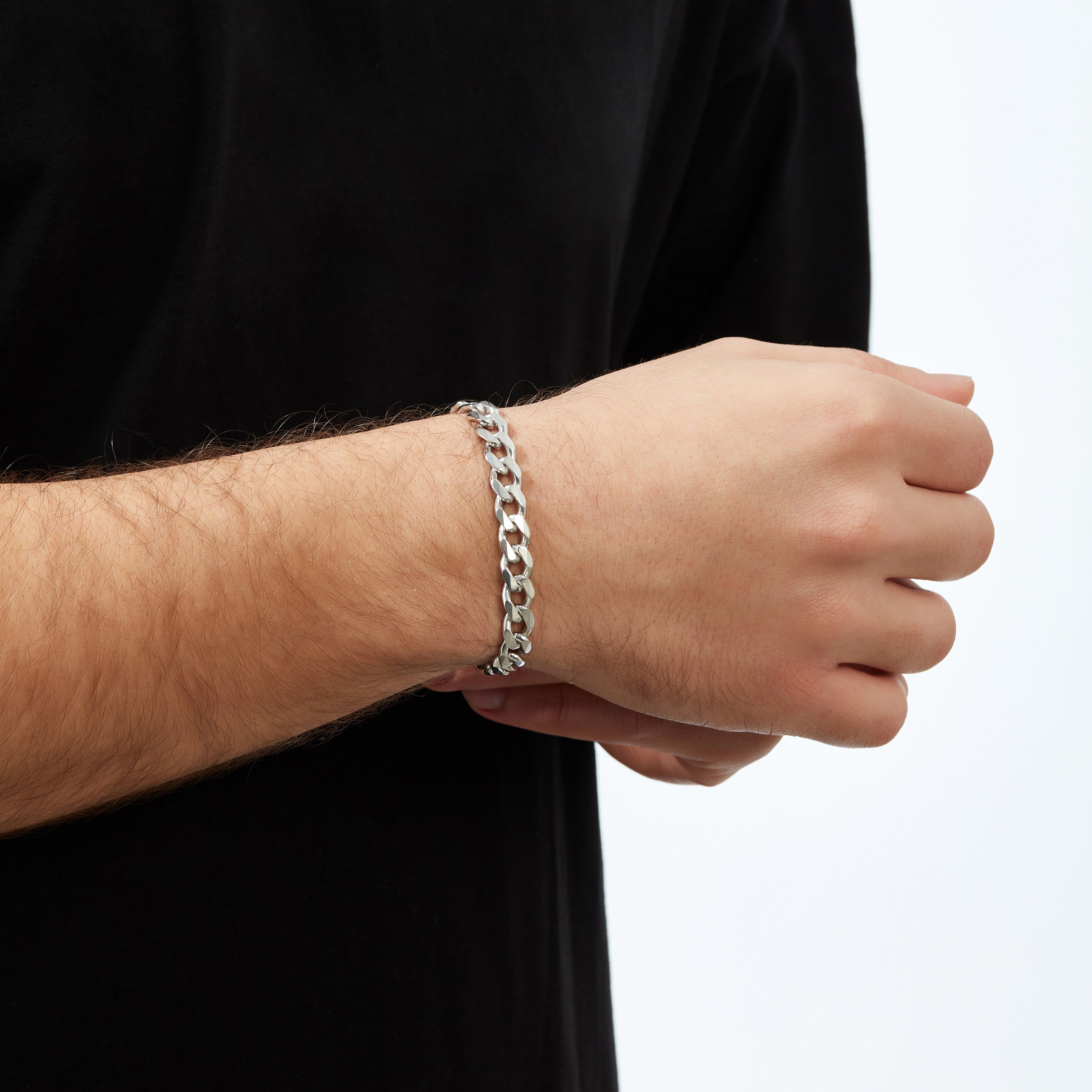 Curb Chain Bracelet in Silver