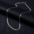 Bar Chain Necklace in Silver